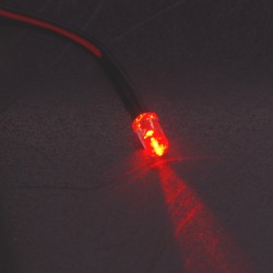 LED précablée rouge orangé