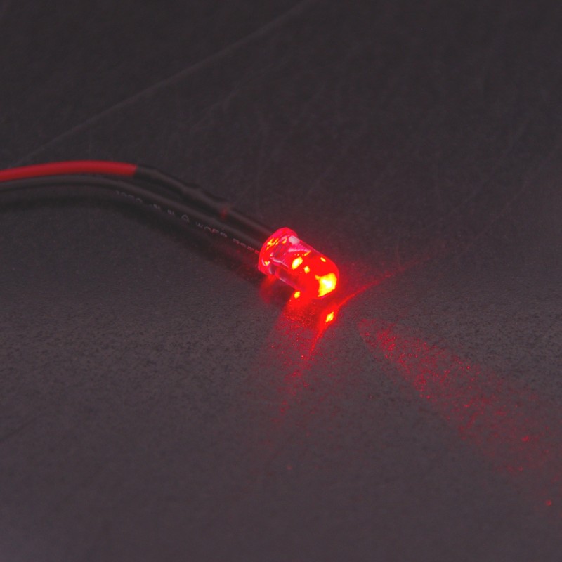 LED precableado rojo