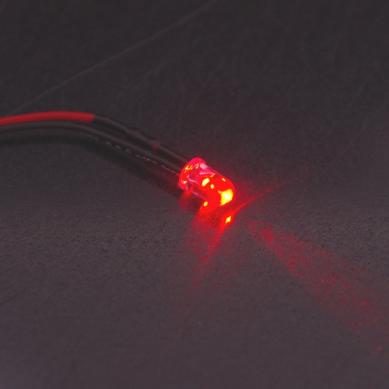Red pre-wired LED