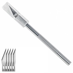 Scalpel métallique 6 lames.