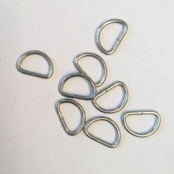 D rings silver 14mm