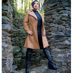 Pattern Yaya Han - woman leather coat