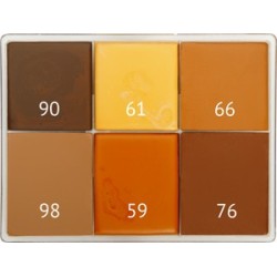 6-color Fard Creme Foundation Palette