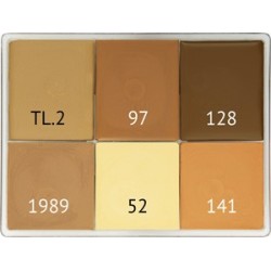 6-color Fard Creme Foundation Palette