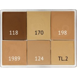 6-color Fard Creme Foundation Palette