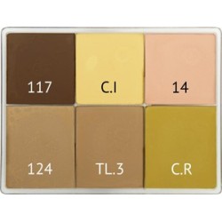 Palette fard crème 6 couleurs