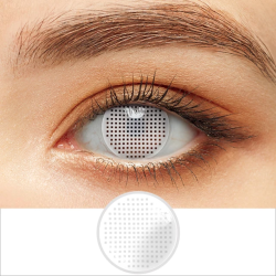 Lentille fantaisie grillage blanc